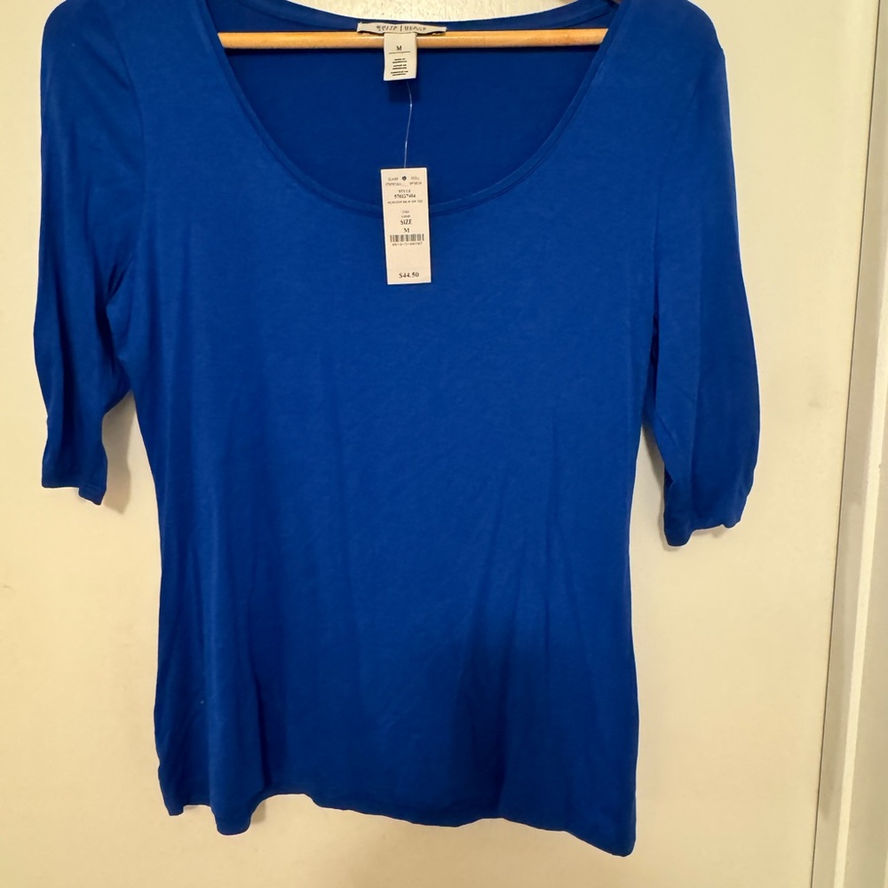 White House Black Market Royal Blue Short Sleeve Top